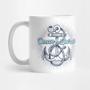 Anchor With Ropes Nautical Tattoo Emblem Mug